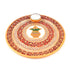 Designer Pooja Plate with Green and White Stones